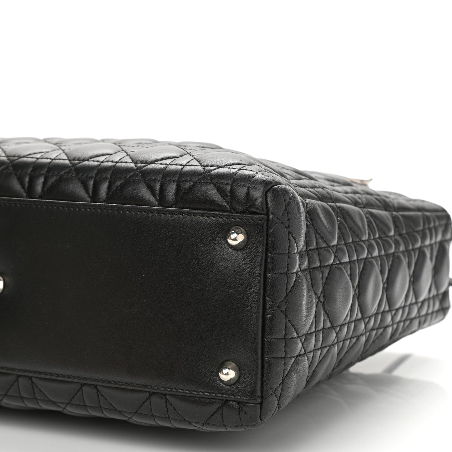 Lambskin Cannage Large Lady Dior Black