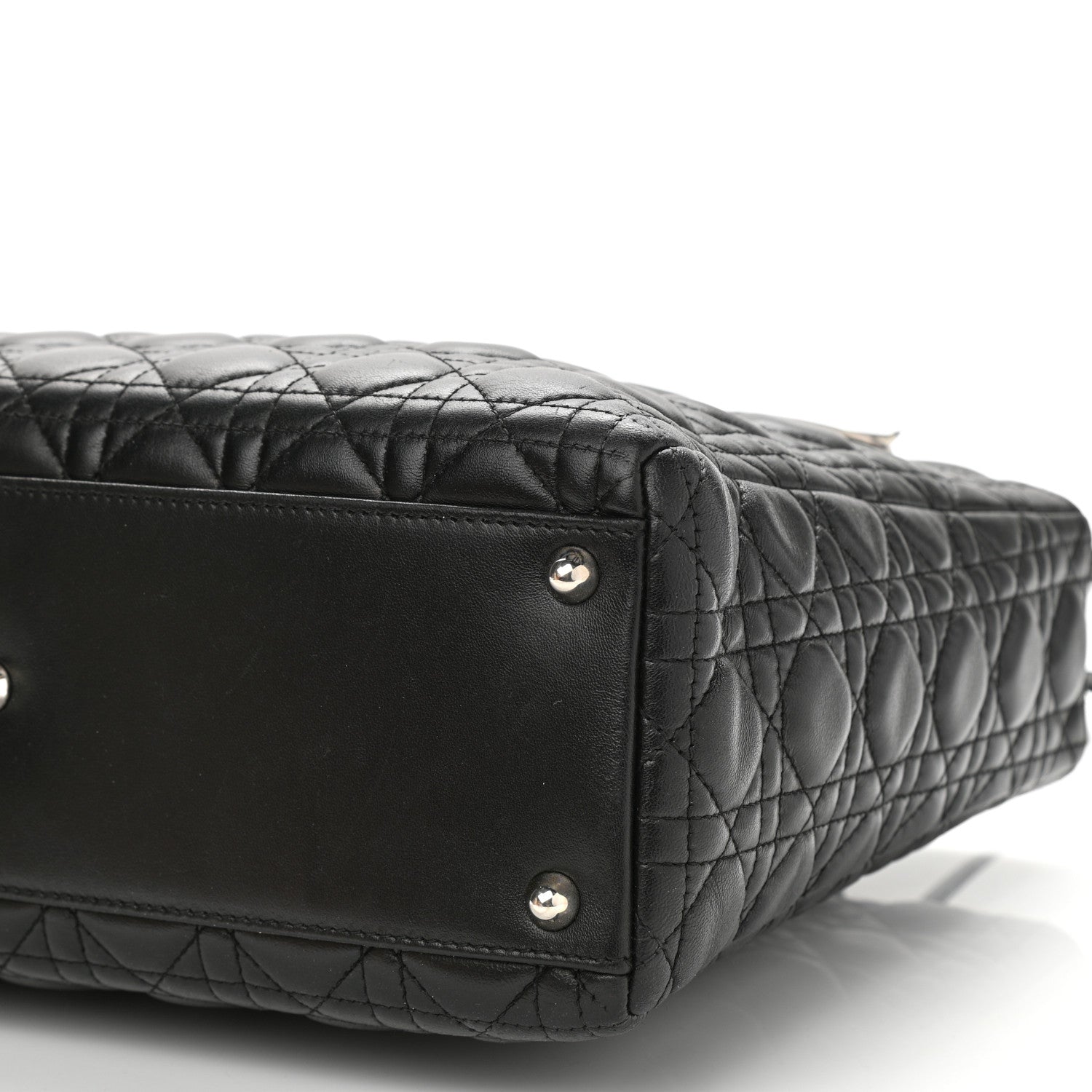 Christian Dior Lambskin Cannage Large Lady Dior Black 10 of 11