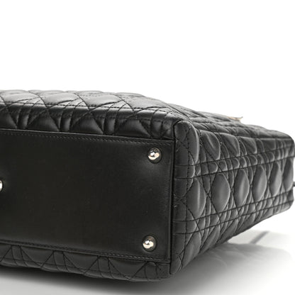 Christian Dior Lambskin Cannage Large Lady Dior Black 10 of 11