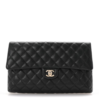 Chanel Caviar Quilted Flap Clutch Black 1 of 7
