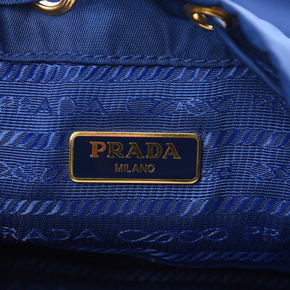 Prada Saffiano Tessuto Nylon Mini Bucket Crossbody Bag Royal 6 of 10