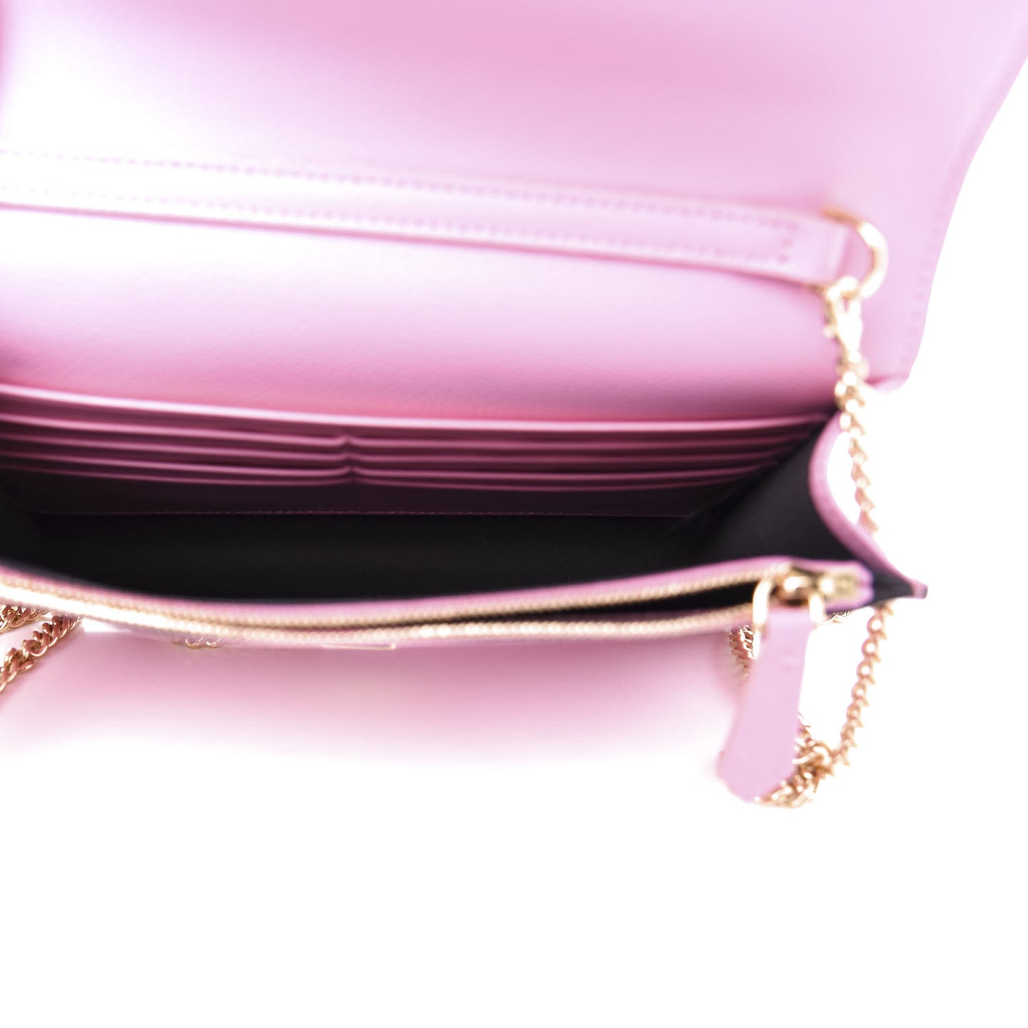 Vitello Cruise F is Fendi Bi-Color FF 1974 Embossed Medium Envelope Wallet On Chain Maya Black Lollypop