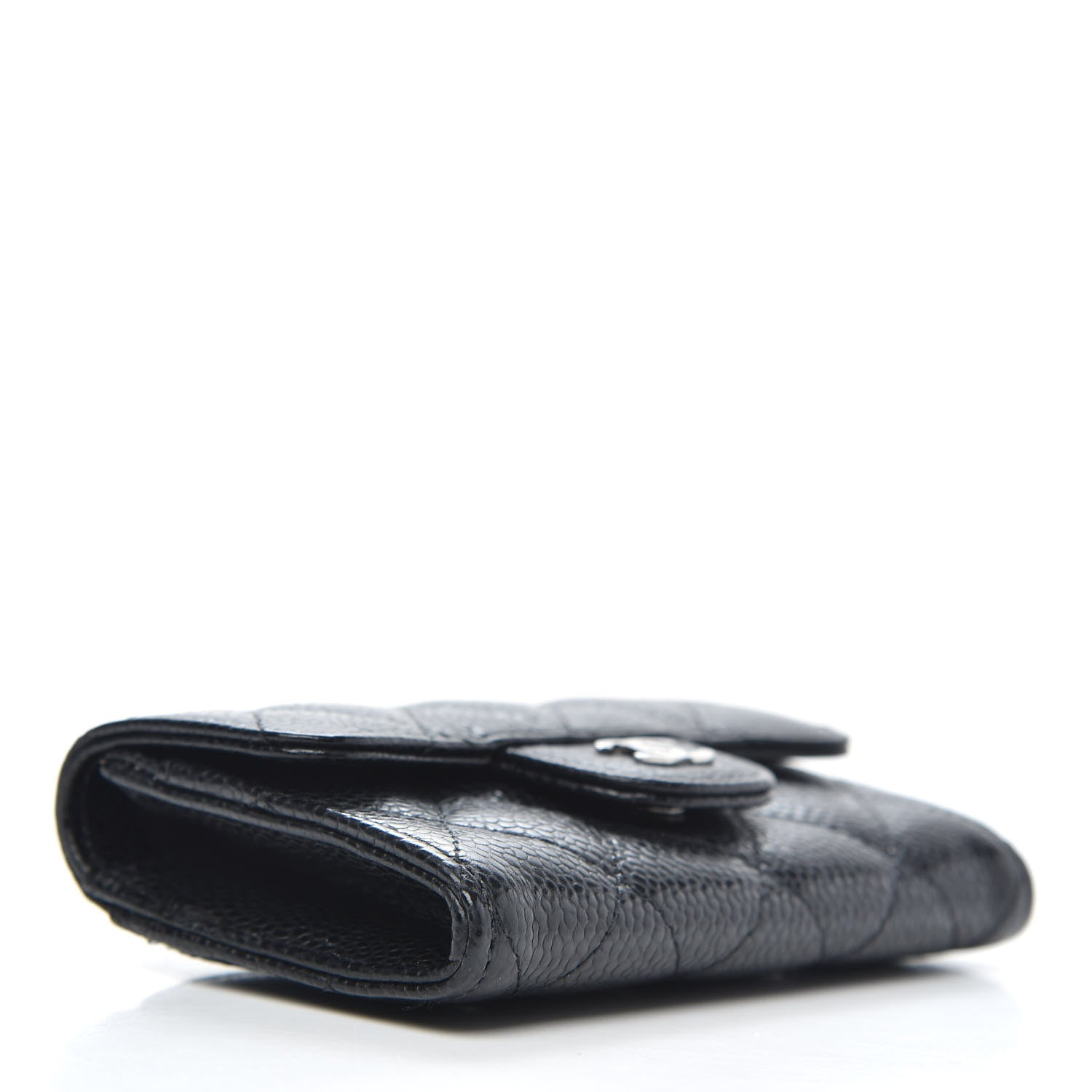 Chanel Caviar Quilted Flap Card Holder Wallet Black 4 of 9