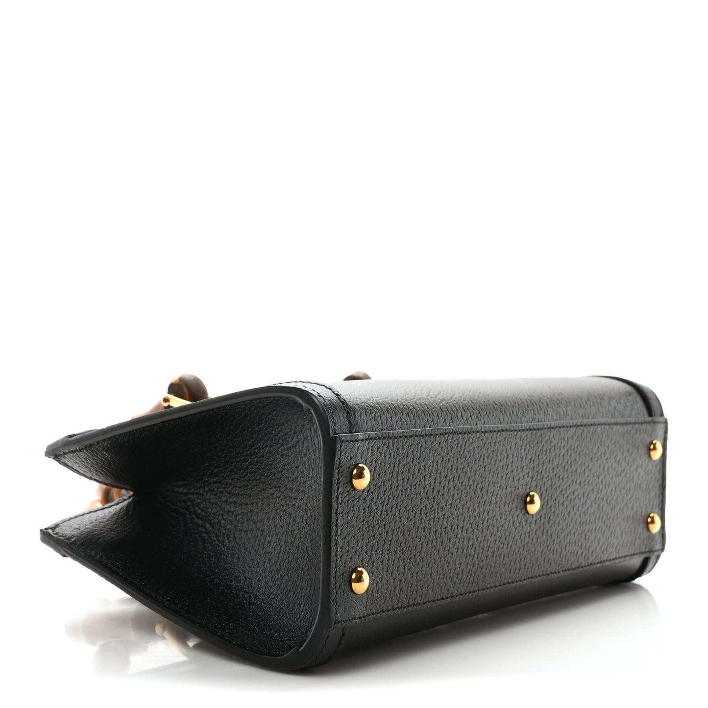 Textured Dollar Calfskin Web Small Diana Shoulder Bag Black Dusty Grey