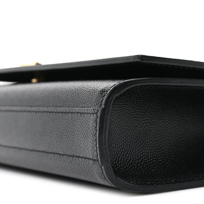 Saint Laurent Grain De Poudre Monogram Cassandre Clutch Black 9 of 9
