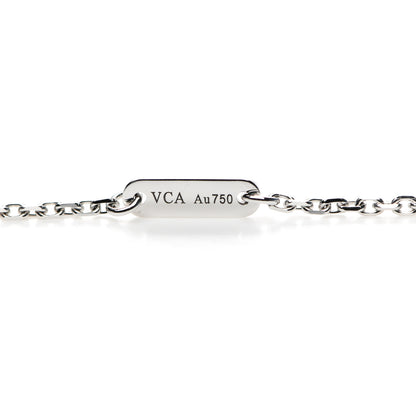 Van Cleef & Arpels 18K White Gold Diamond Sweet Alhambra Pendant Necklace 4 of 6