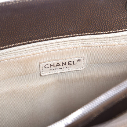 Chanel Metallic Caviar Quilted Grand Shopping Tote GST Bronze 6 of 12