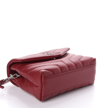 Saint Laurent Calfskin Y Quilted Monogram Toy Loulou Crossbody Bag New Lipstick 4 of 12
