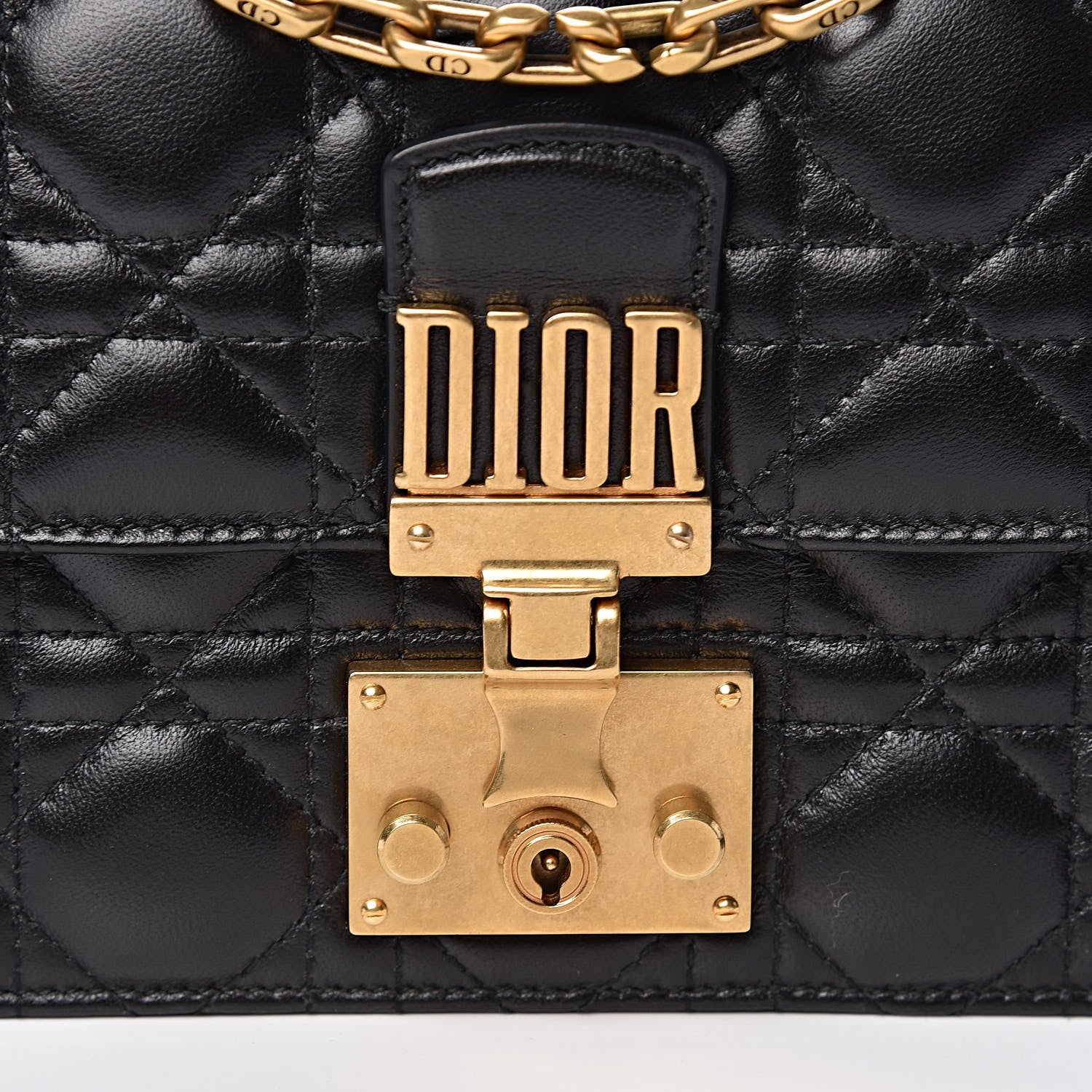 Christian Dior Lambskin Cannage Small Dioraddict Flap Bag Black 17 of 17