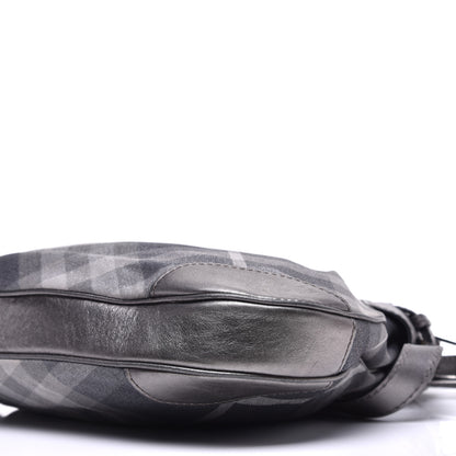 Burberry Shimmer Check Small Brooklyn Hobo Grey 8 of 10