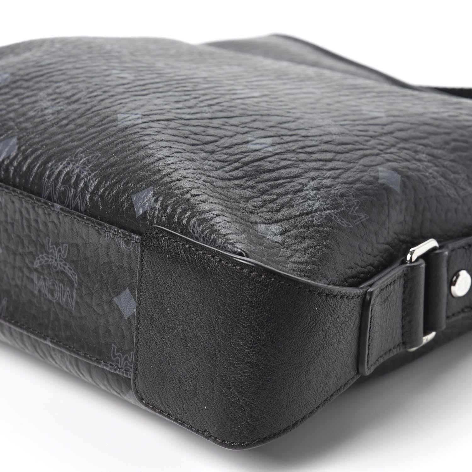 MCM Visetos Crossbody Messenger Black 6 of 8
