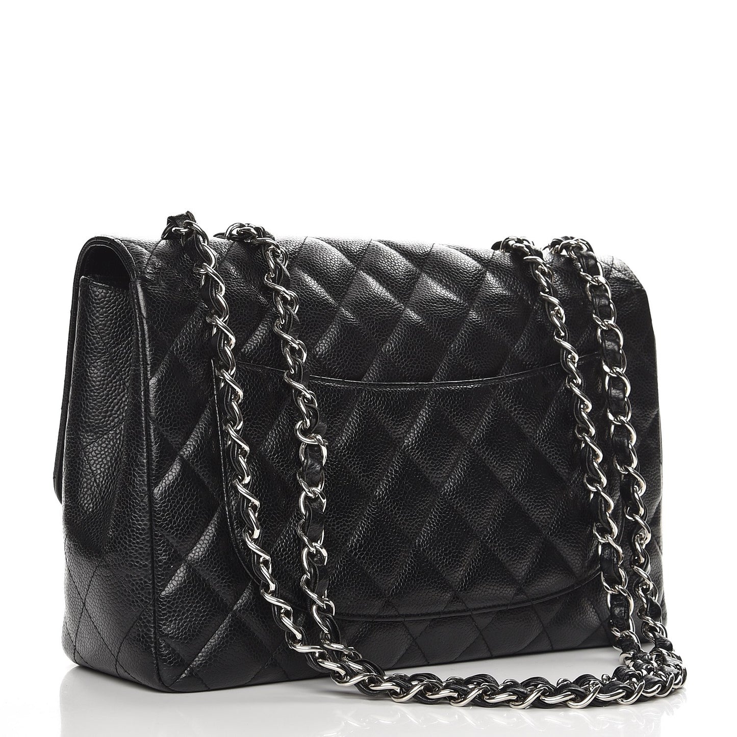 Caviar Quilted Jumbo Single Flap Black