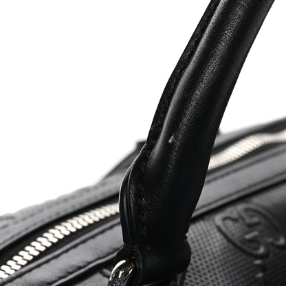 Gucci Calfskin GG Tennis Embossed Duffle Bag Black 14 of 14