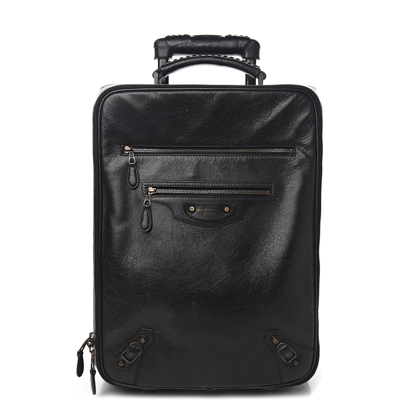 Agneau Classic Hardware Voyage Carry On Trolley Black
