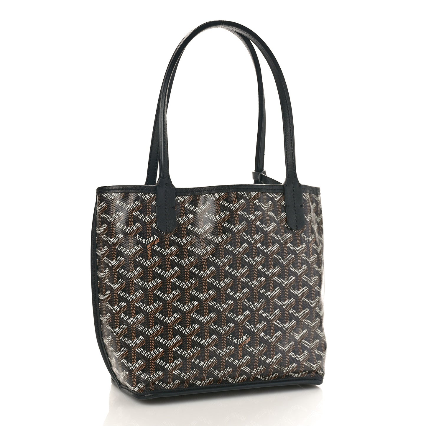 Goyardine Reversible Mini Anjou Black