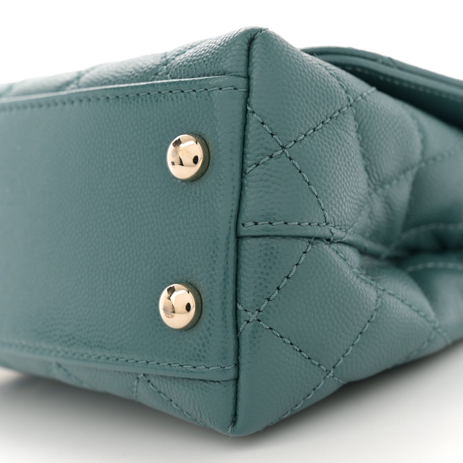 Chanel Caviar Quilted Extra Mini Coco Handle Flap Green 10 of 11