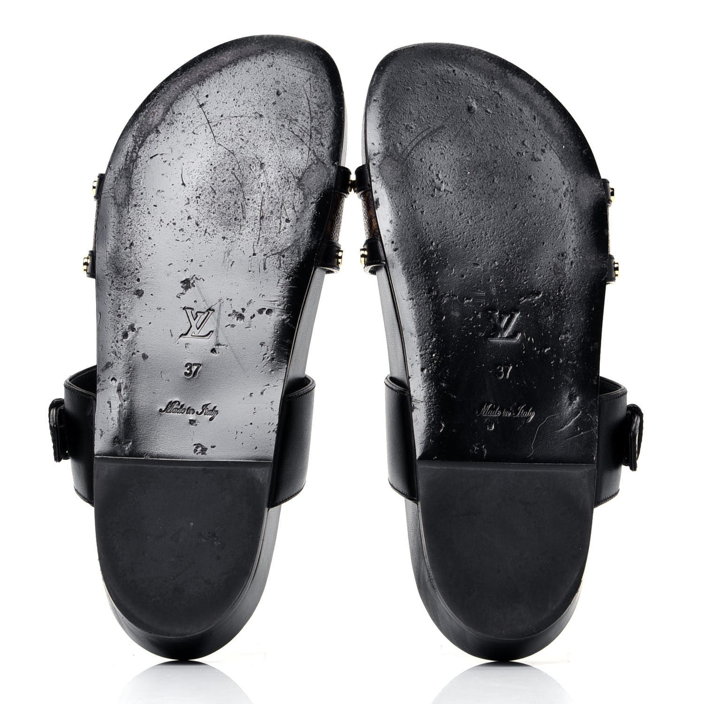 Bom Dia Flat Mule Sandals 37 Black