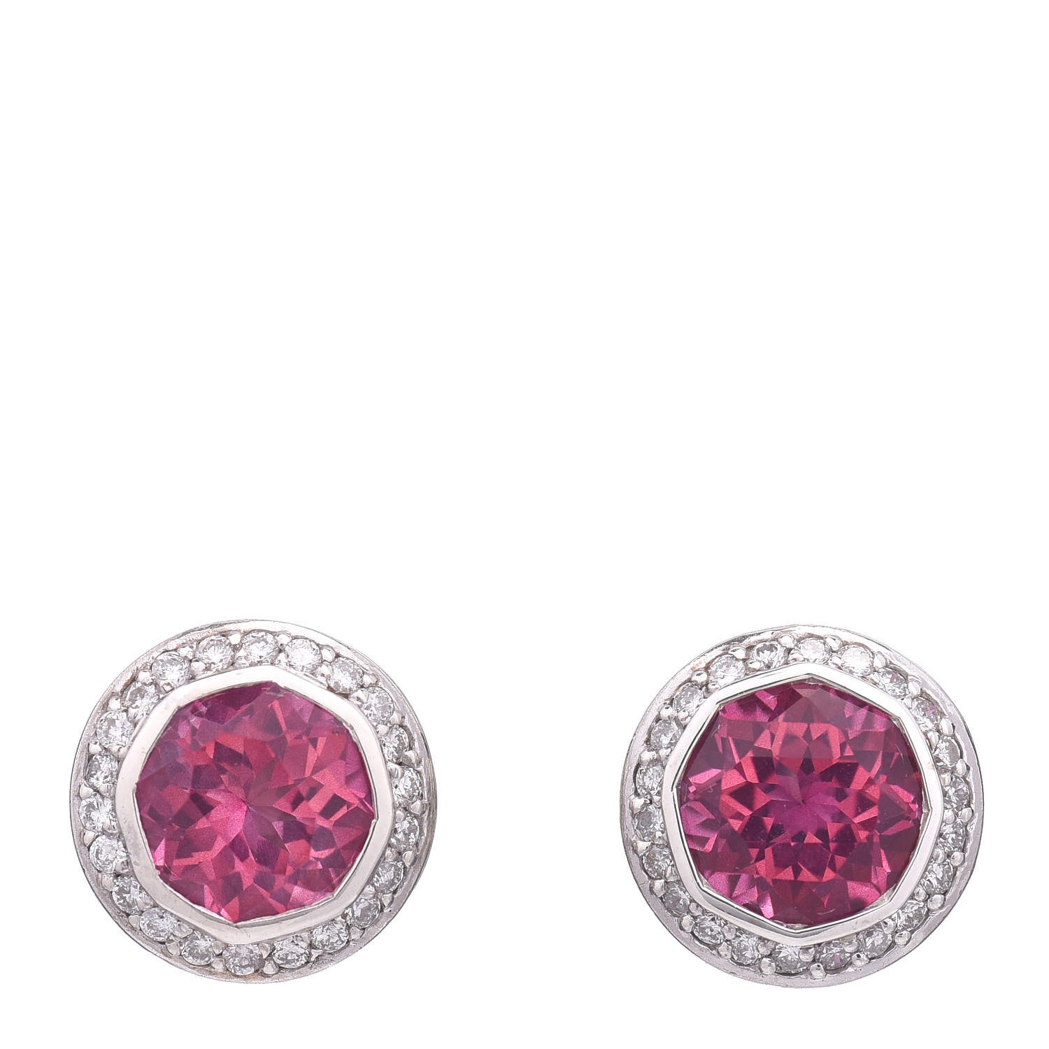 John Hardy Sterling Silver 18K Yellow Gold Diamond Pink Topaz Batu Sari Earrings 1 of 4