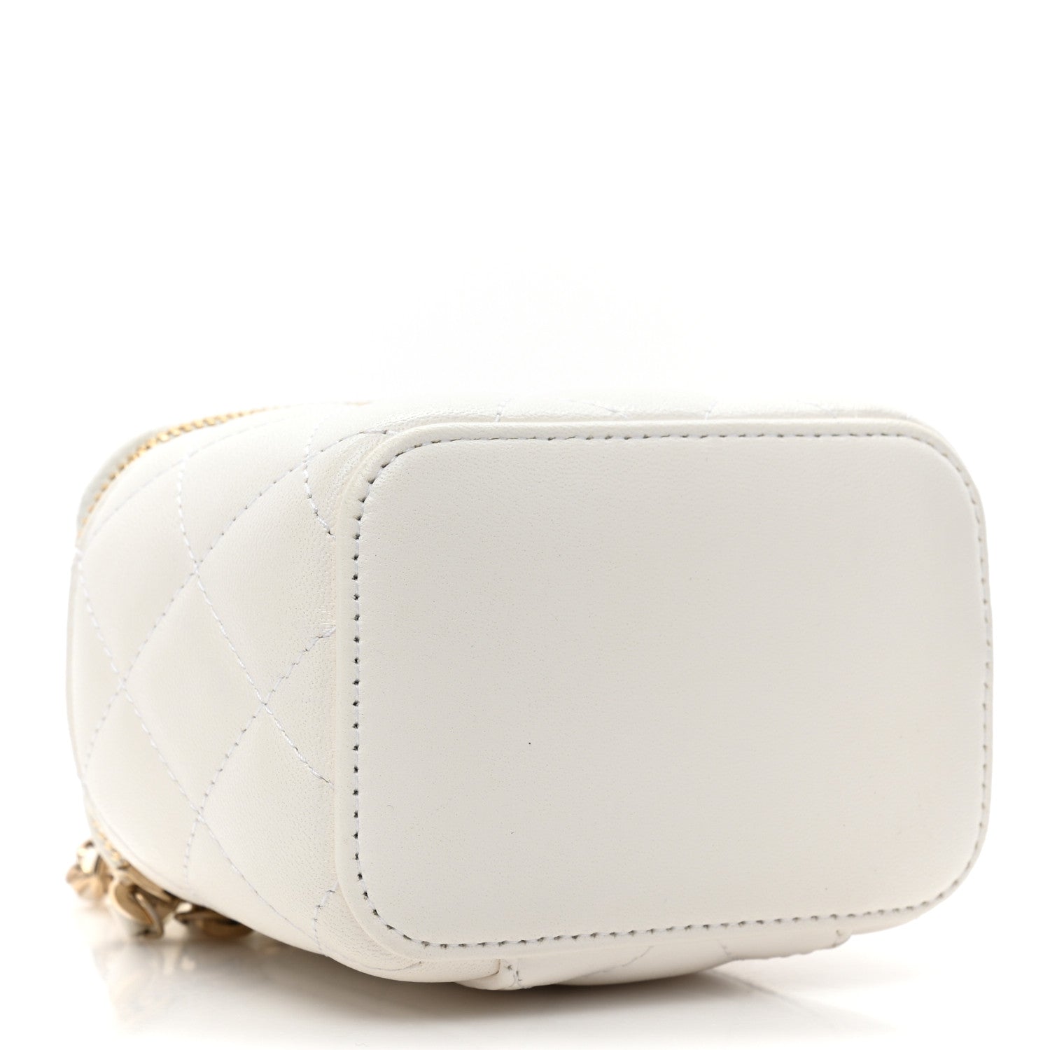 Chanel Lambskin Quilted My Chanel Lady Vanity Case With Chain White 4 of 10