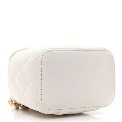Chanel Lambskin Quilted My Chanel Lady Vanity Case With Chain White 4 of 10