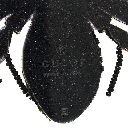 Gucci Metal Crystal Bee Brooch Black Yellow 3 of 5