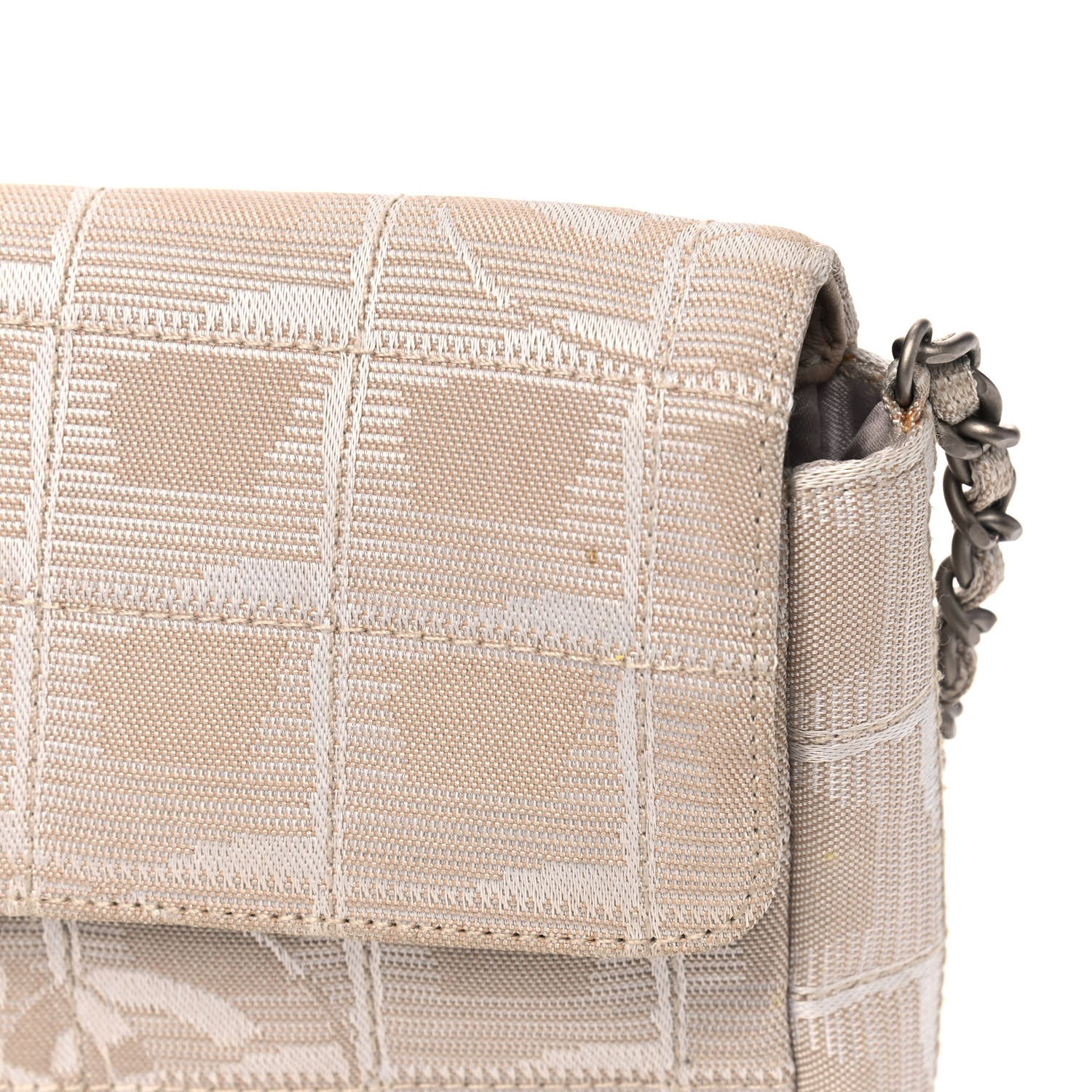 Chanel Nylon Travel East West Flap Beige 8 of 8