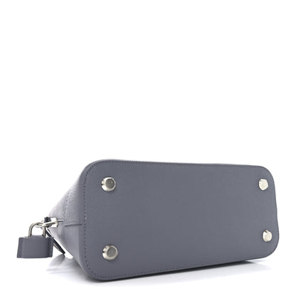 Balenciaga Signature Grained Calfskin Logo S Ville Top Handle Bag Gris Perle Fonce White 4 of 9