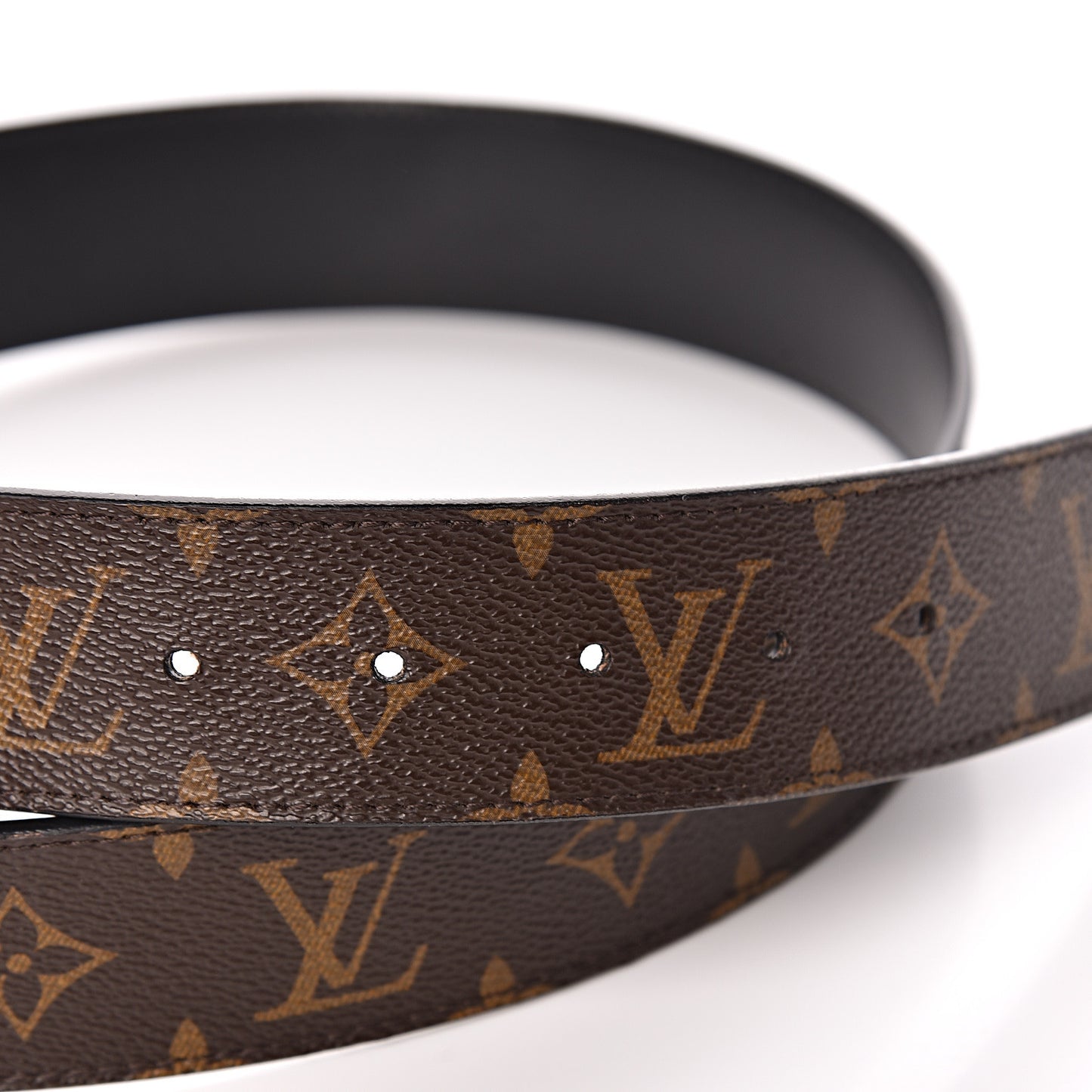 Calfskin Monogram 40mm LV Initiales Reversible Belt 80 32 Black
