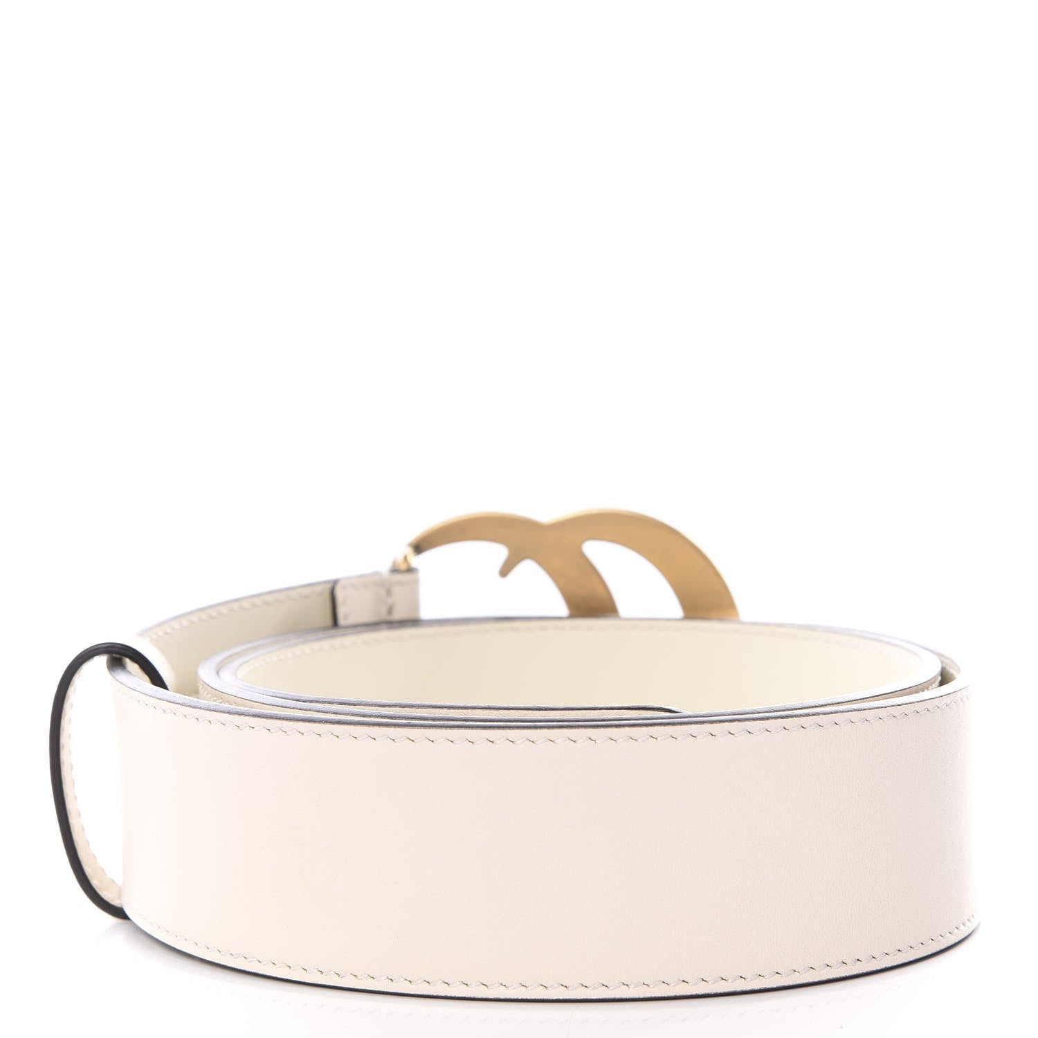 Gucci Calfskin Double G 40mm Belt 85 34 Mystic White 2 of 5