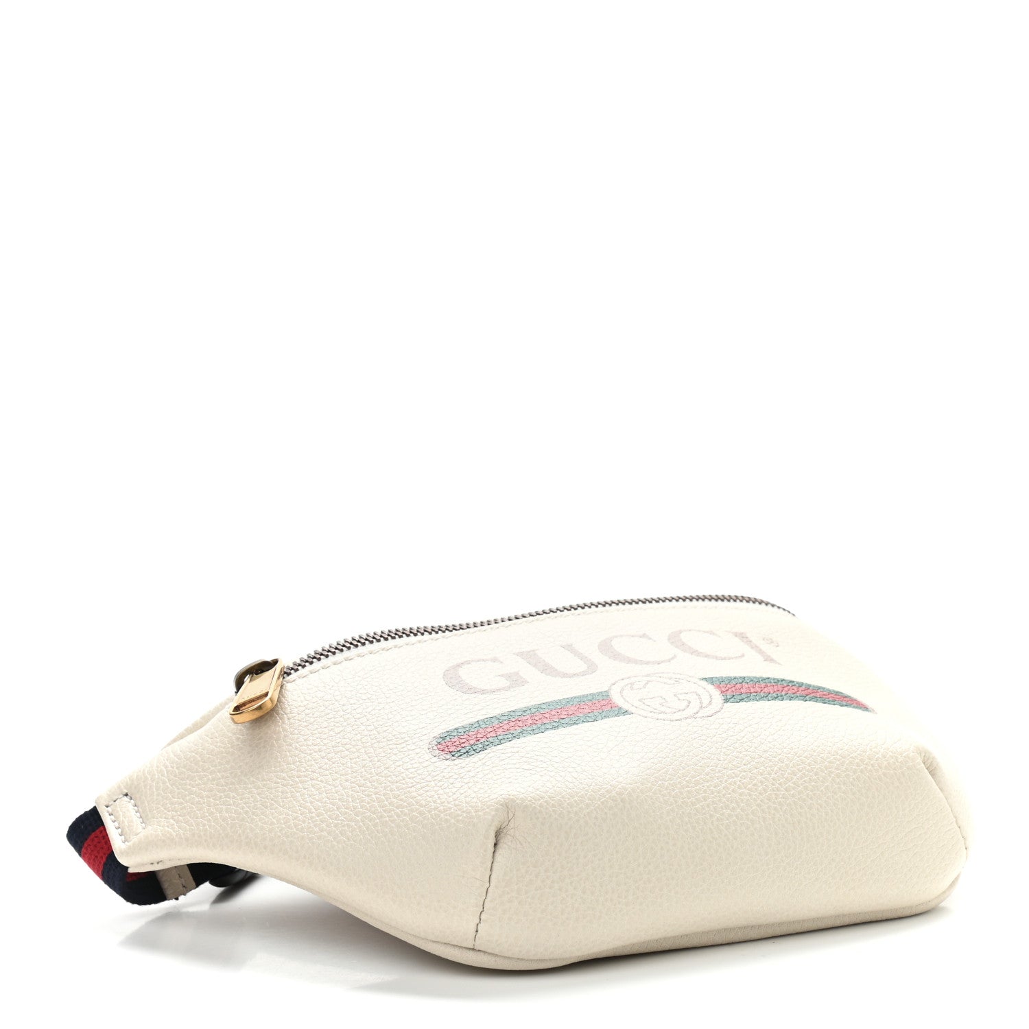 Gucci Grained Calfskin Small Logo Belt Bag White 4 of 9