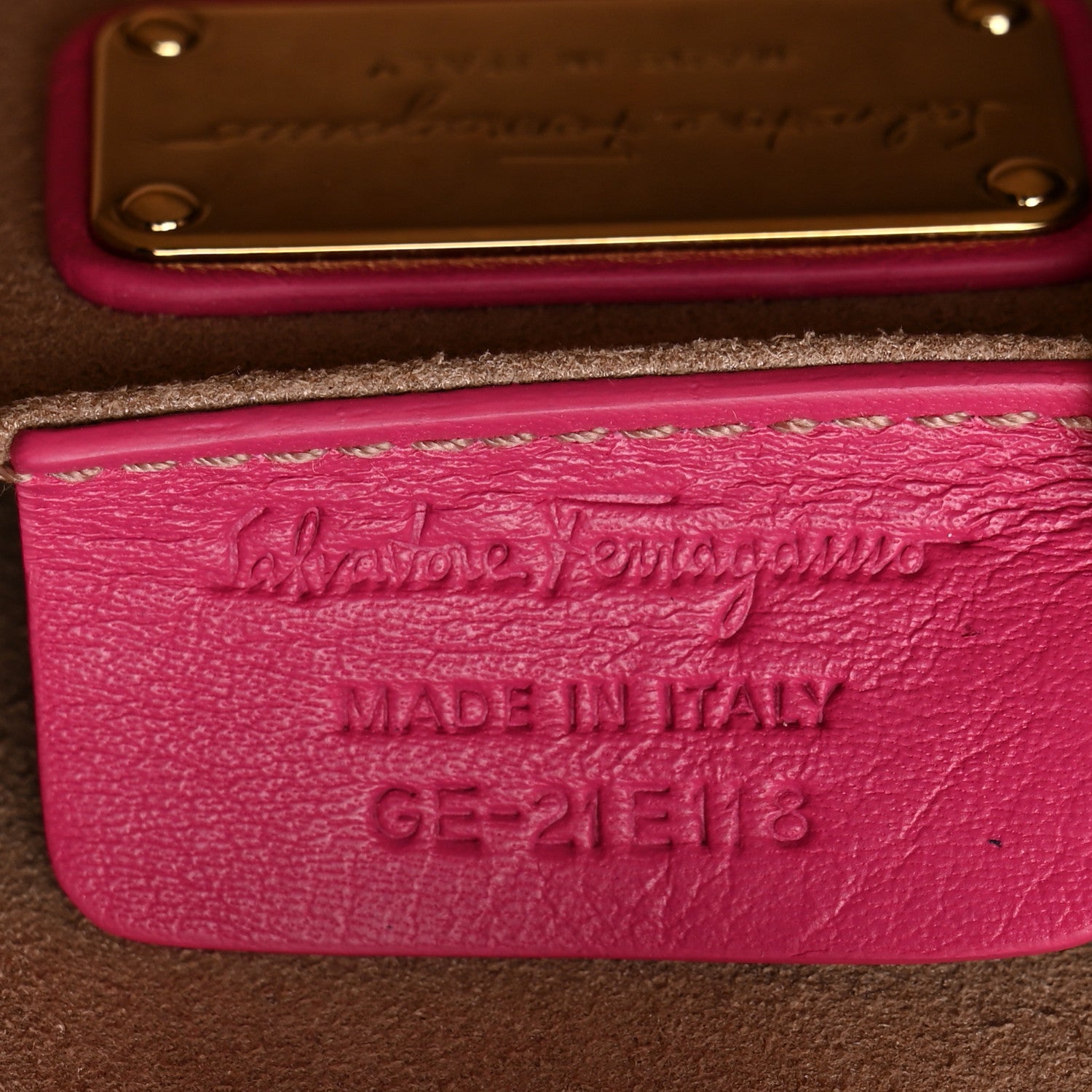 Salvatore Ferragamo Metal Plexiglass Dolly Box Clutch Deep Fuchsia 7 of 7