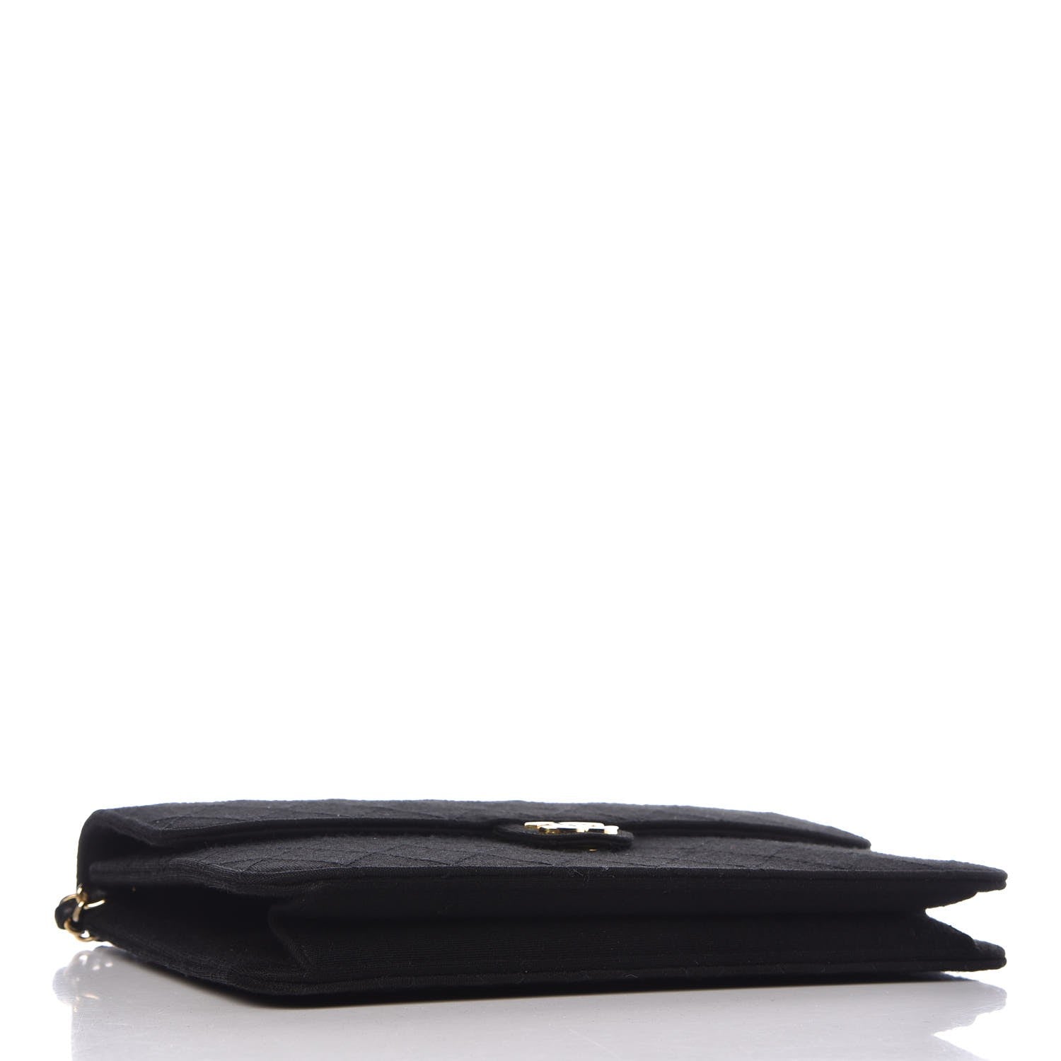 Chanel Jersey Quilted Medium Single Flap Black 4 of 13