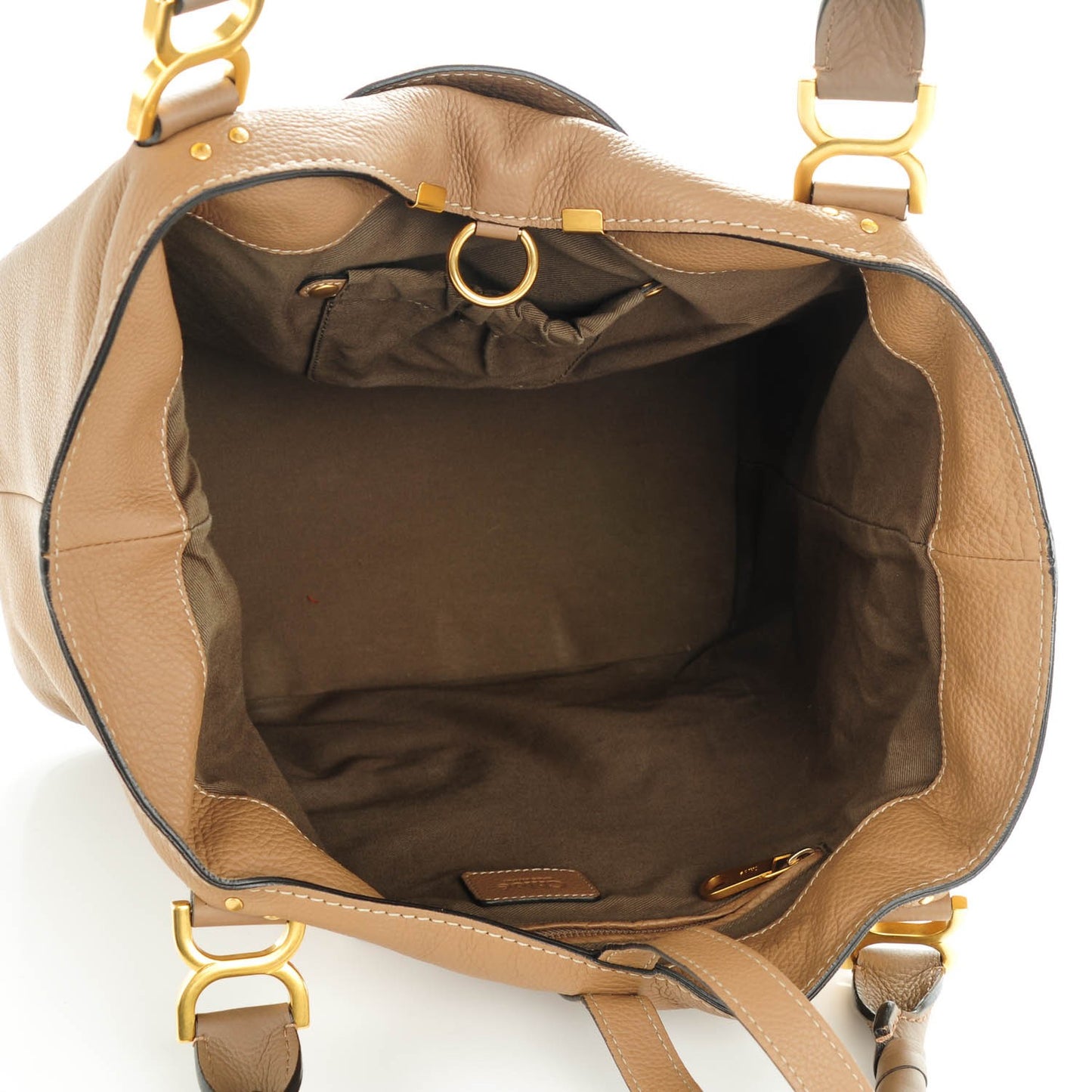Calfskin Large New Marcie Tote Nut