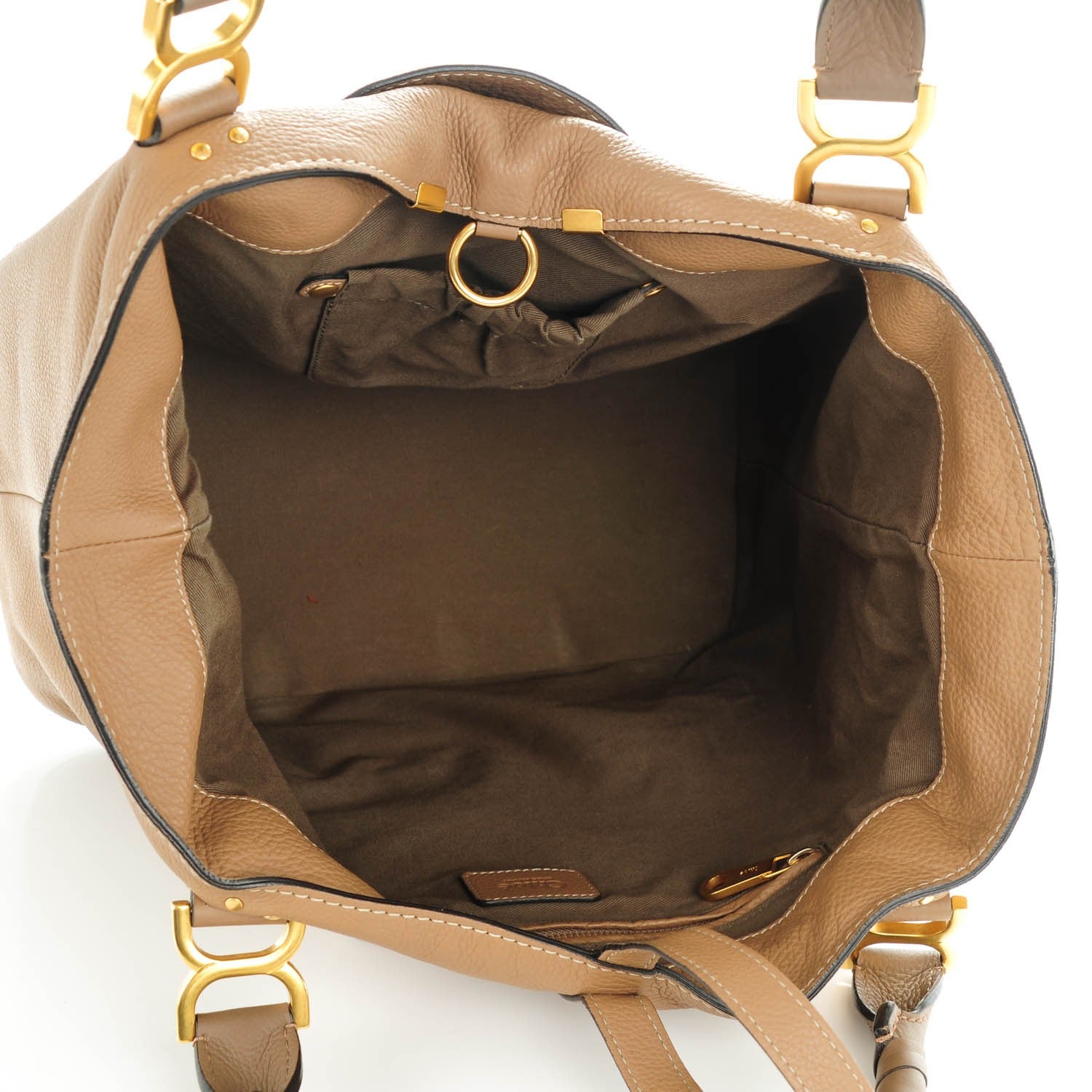 Chloe Calfskin Large New Marcie Tote Nut 5 of 8