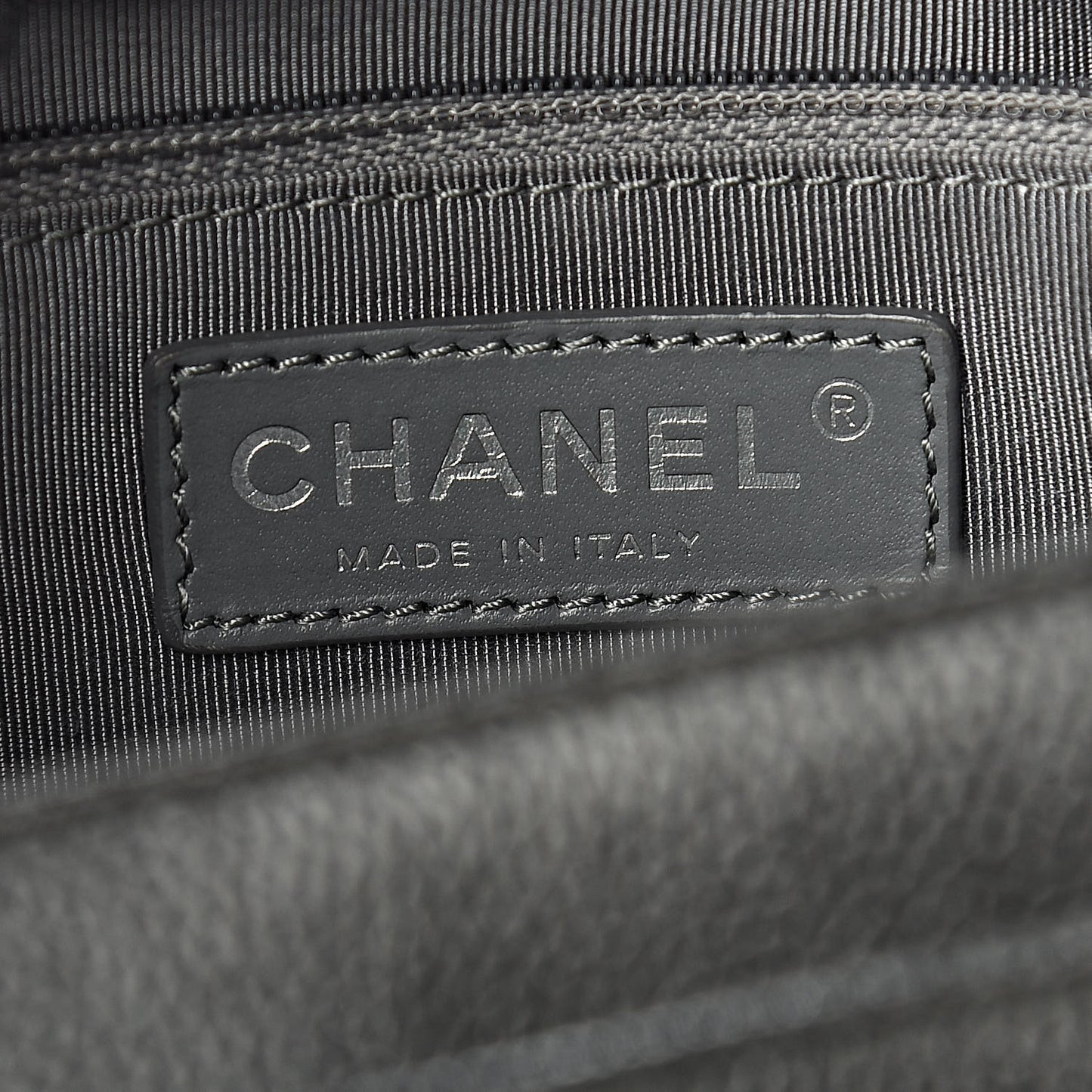 Calfskin Cerf Executive Shopper Tote Dark Grey