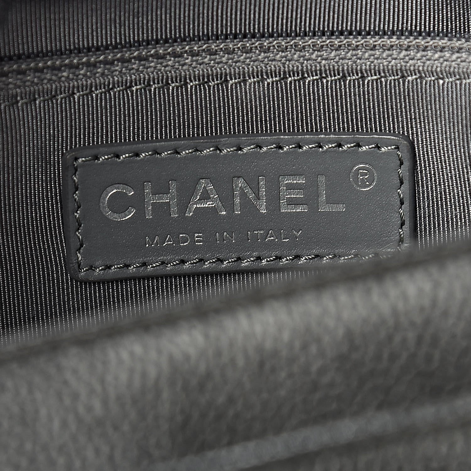 Chanel Calfskin Cerf Executive Shopper Tote Dark Grey 6 of 10