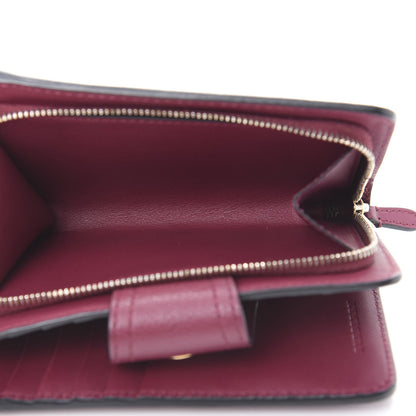 Burberry Grainy Calfskin Folding Wallet Burgundy 6 of 9