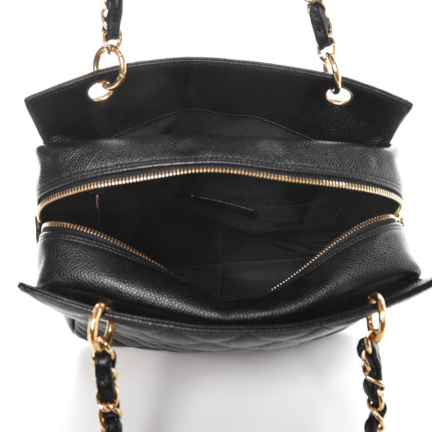 Caviar Quilted Petit Timeless Tote PTT Black