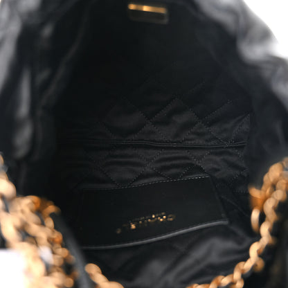 Chanel Shiny Crumpled Calfskin Quilted Pearl Mini Chanel 22 Black 5 of 11