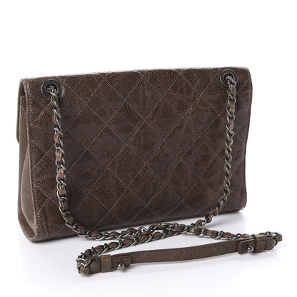 Chanel Crumpled Grained Calfskin Medium CC Crave Flap Brown 3 of 10