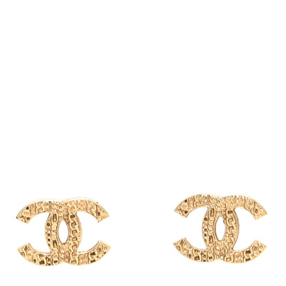 Chanel Twisted CC Earrings Light Gold 1 of 4