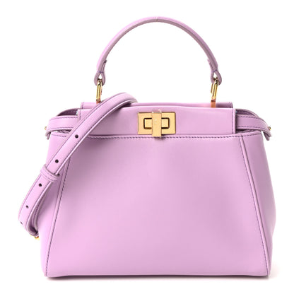 Fendi Nappa Stacked Bar Mini Peekaboo Iconic Satchel Violetta 1 of 10