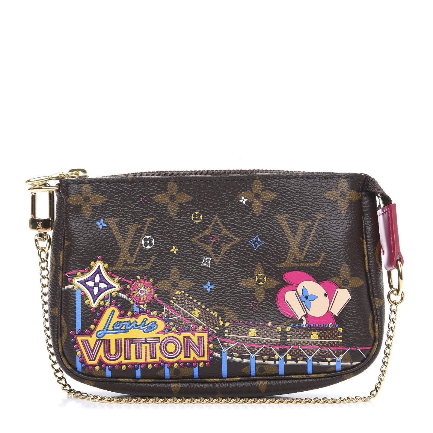 Monogram 2020 Christmas Animation Roller Coaster Mini Pochette Accessories Pivoine