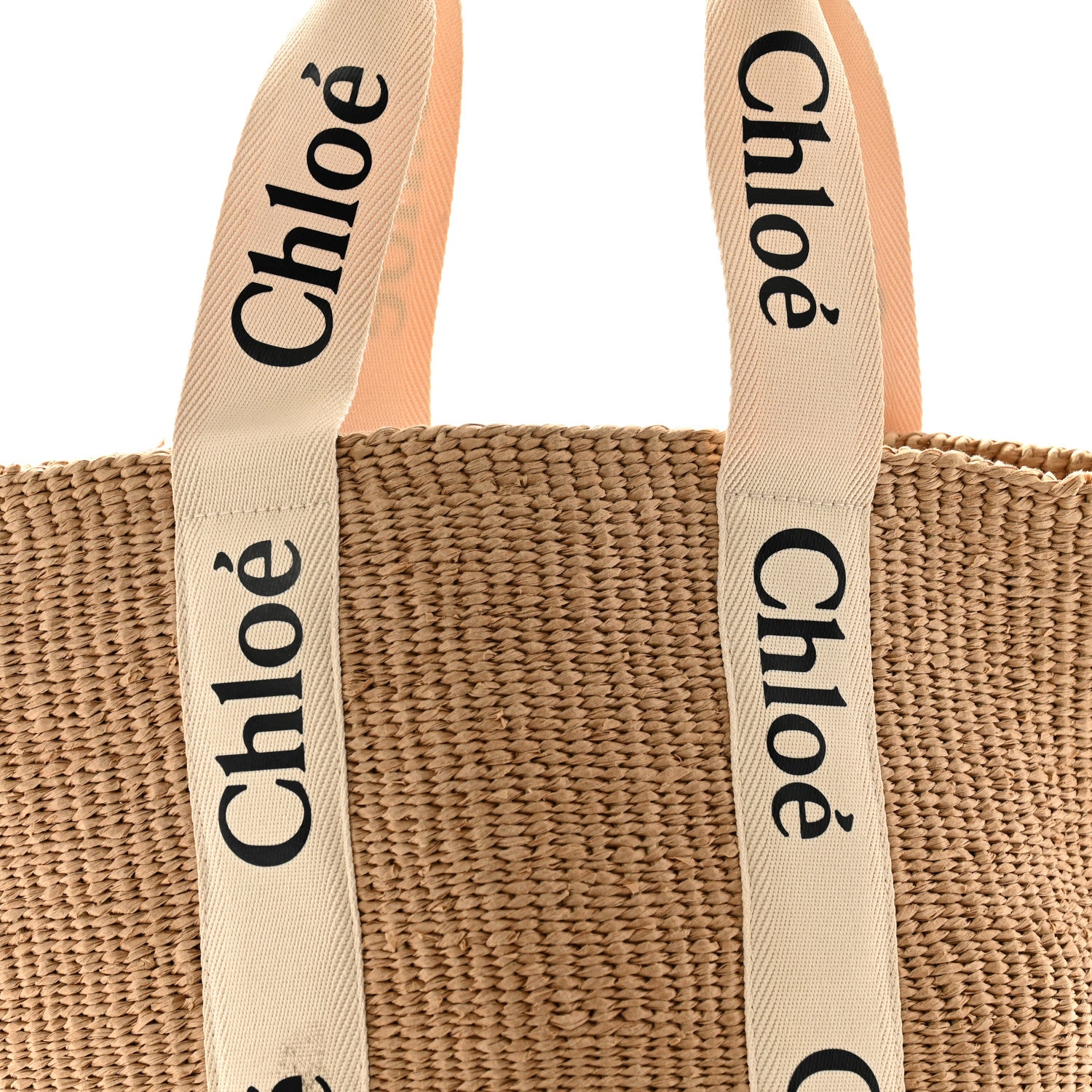 Chloe Raffia Large Woody Basket Bag White 7 of 11