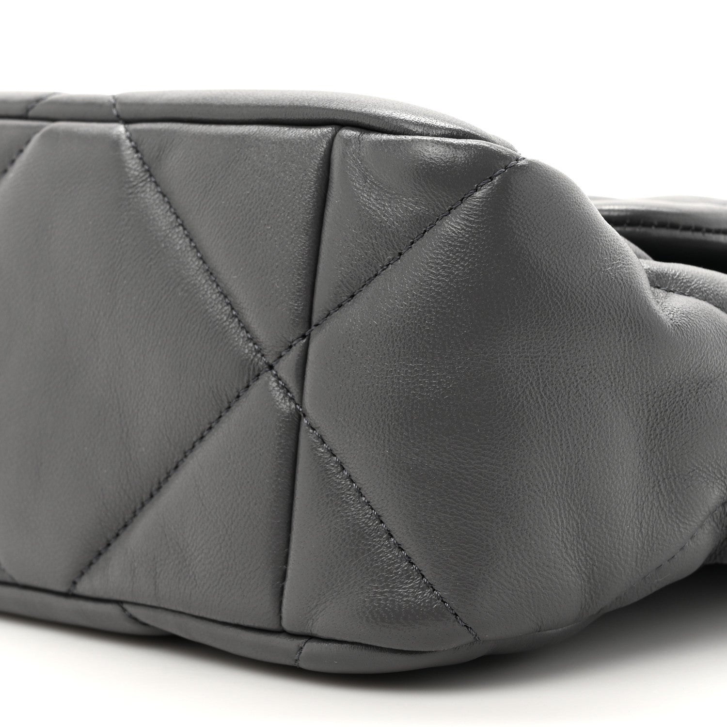 Chanel Quilted Large Chanel 19 Flap Dark Grey 9 of 10