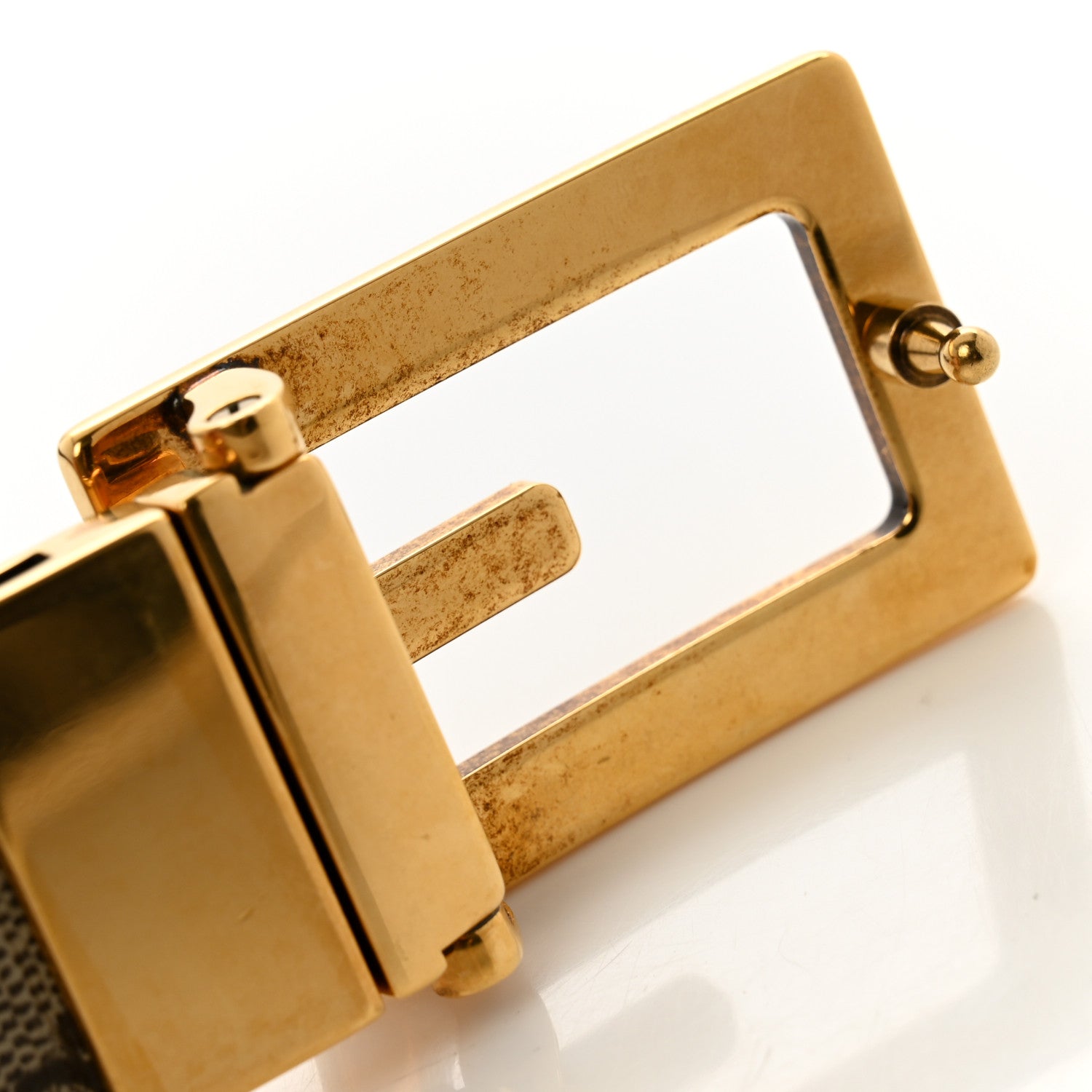 Gucci Supreme Monogram Calfskin Square G 35mm Belt 95 38 Brown 8 of 8