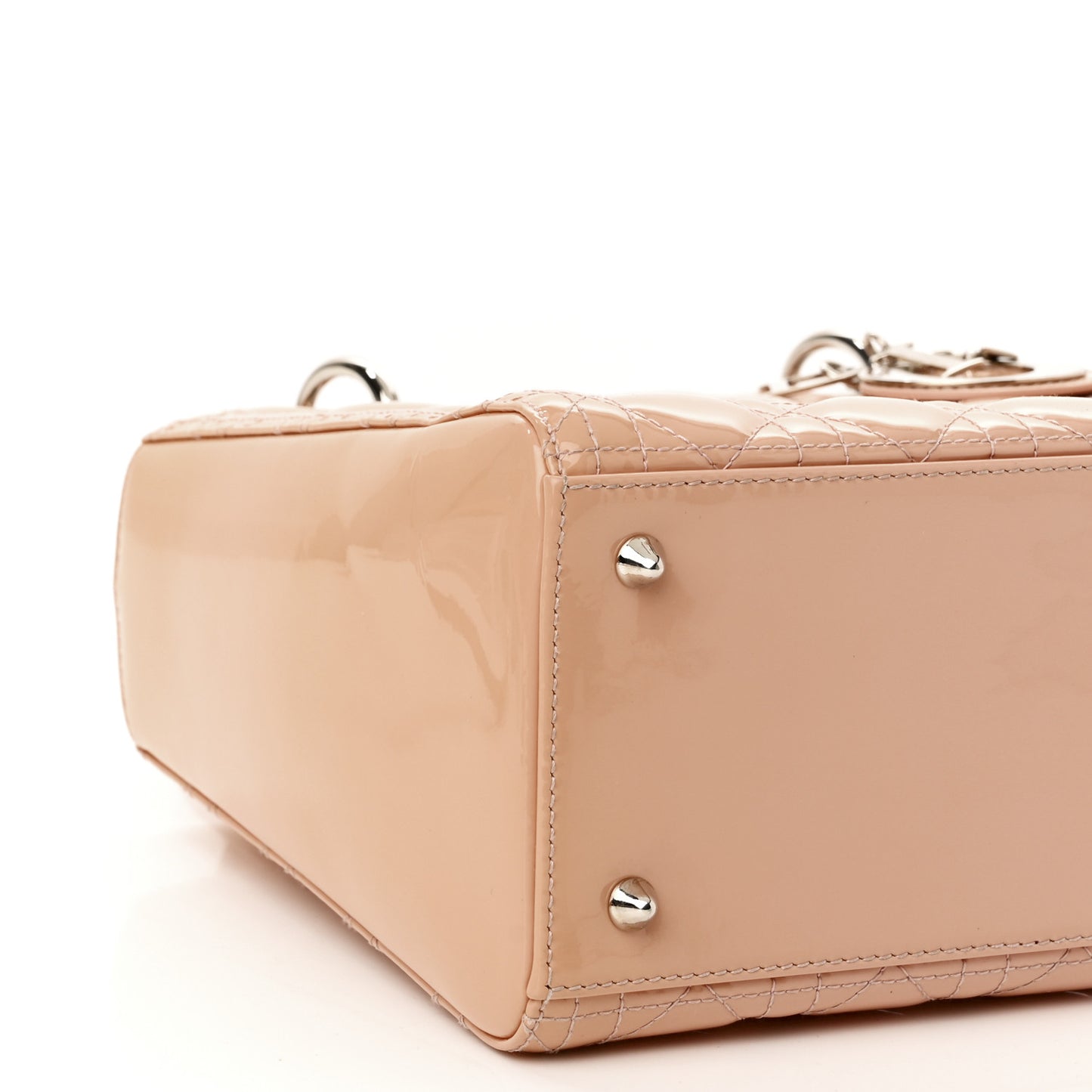 Patent Cannage Medium Lady Dior Light Pink