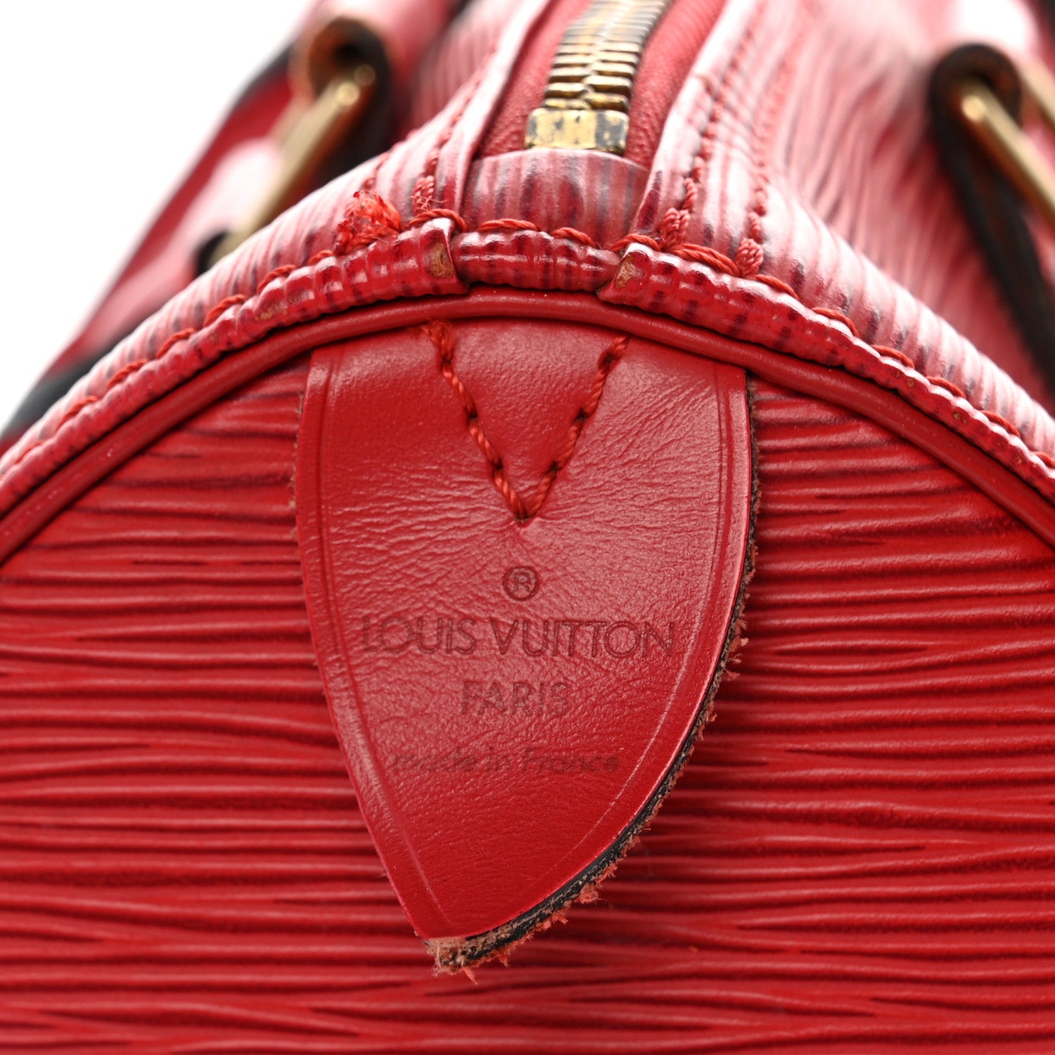 Louis Vuitton Epi Speedy 25 Castillan Red 7 of 14