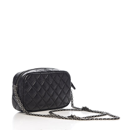 Chanel Aged Calfskin Quilted Mini Reissue Camera Case Black 3 of 12