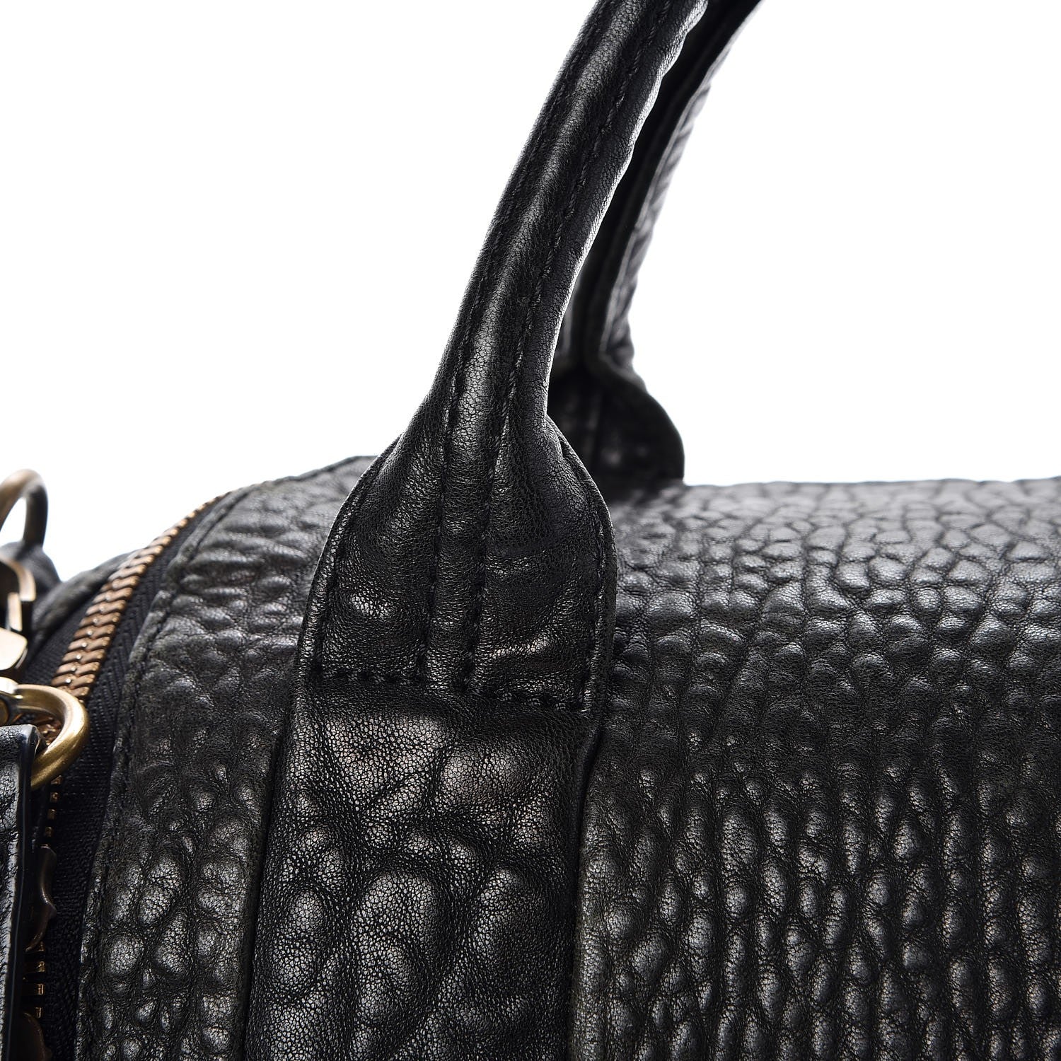 Alexander Wang Pebbled Lambskin Rockie Black Pale Gold Hardware 12 of 17